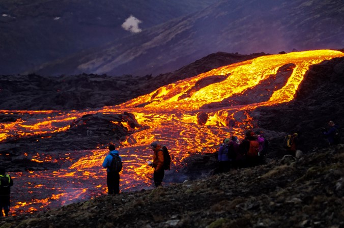 night hiking in iceland's summer