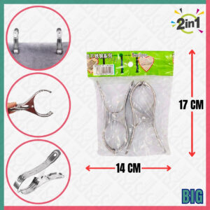 2Pcs Stainless Steel Drying Clips