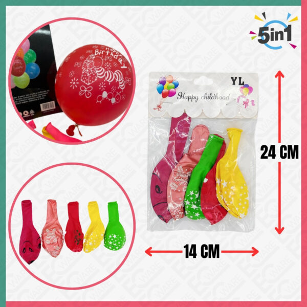 5Pcs Birthday Party Balloons (Big)